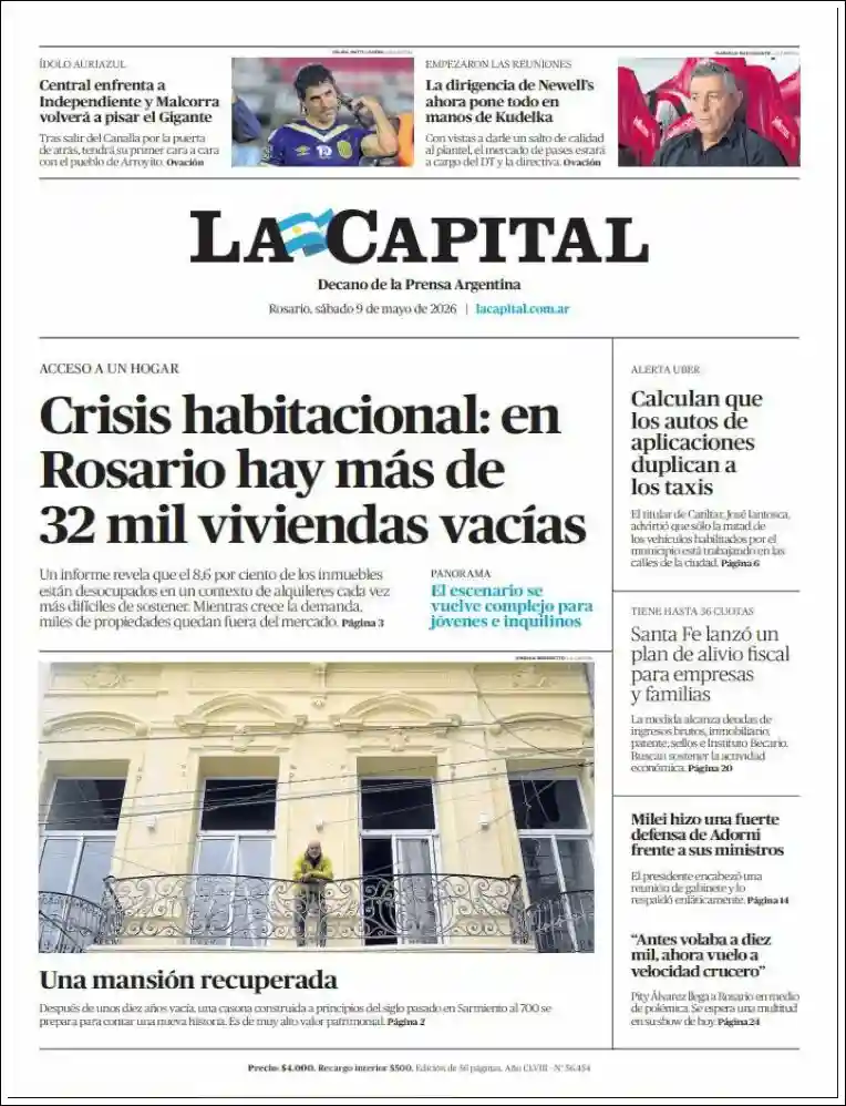 Estudios Max | RADIO GOL FM 106.7 MHZ - Tapa del diario La Capital Rosario