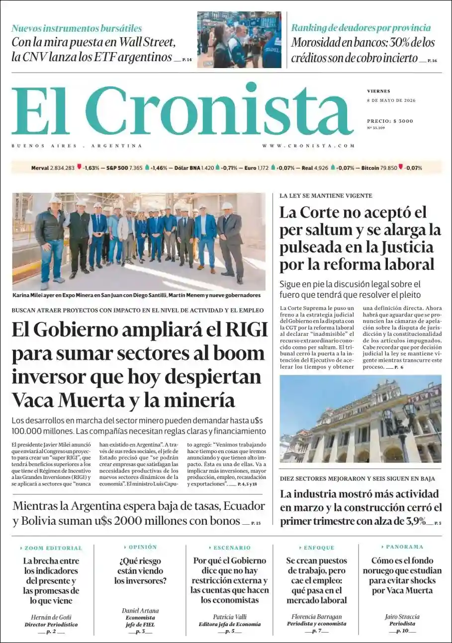 Estudios Max | RADIO GOL FM 106.7 MHZ - Tapa del diario Cronista