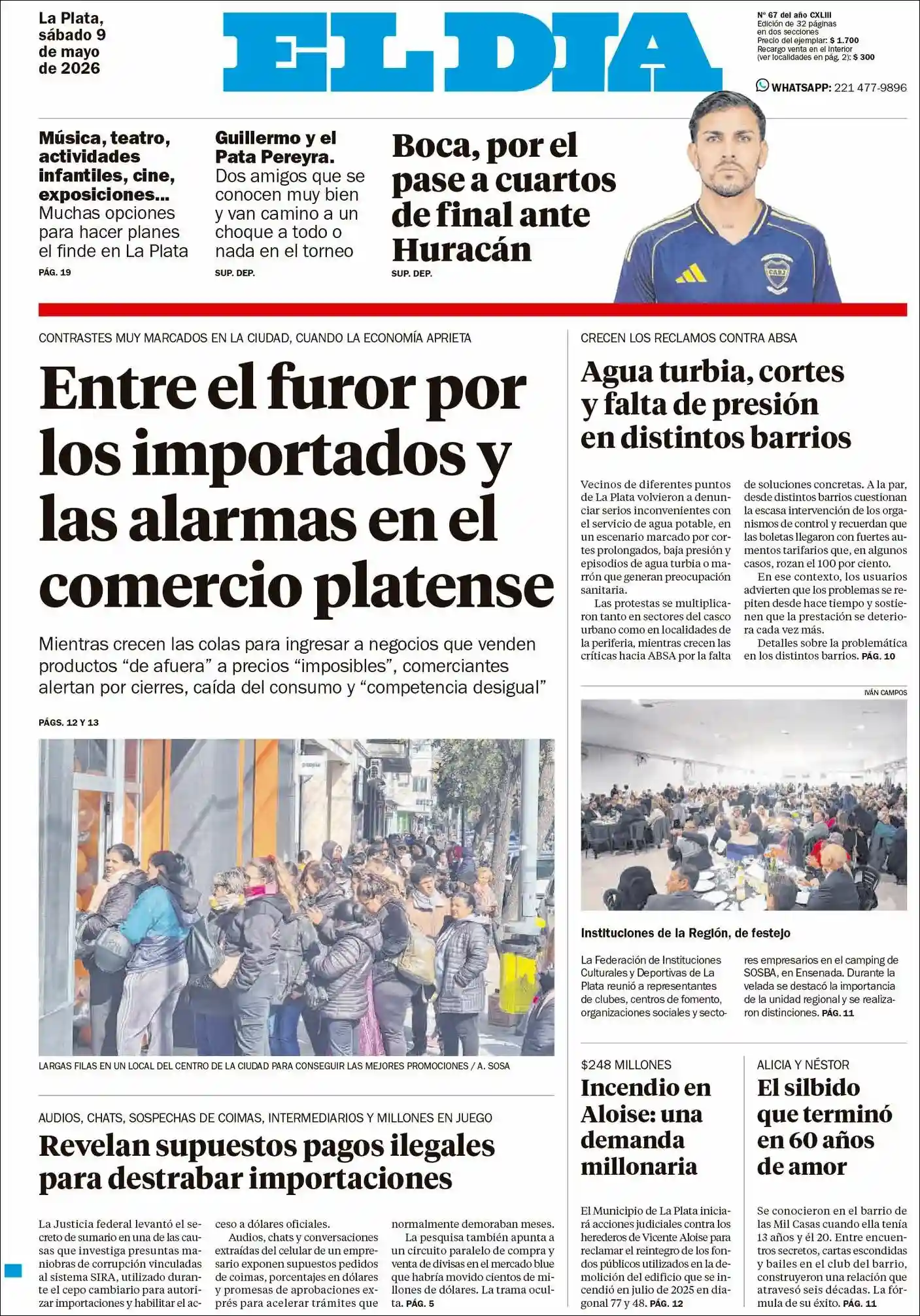 Estudios Max | RADIO GOL FM 106.7 MHZ - Tapa del diario El Dia