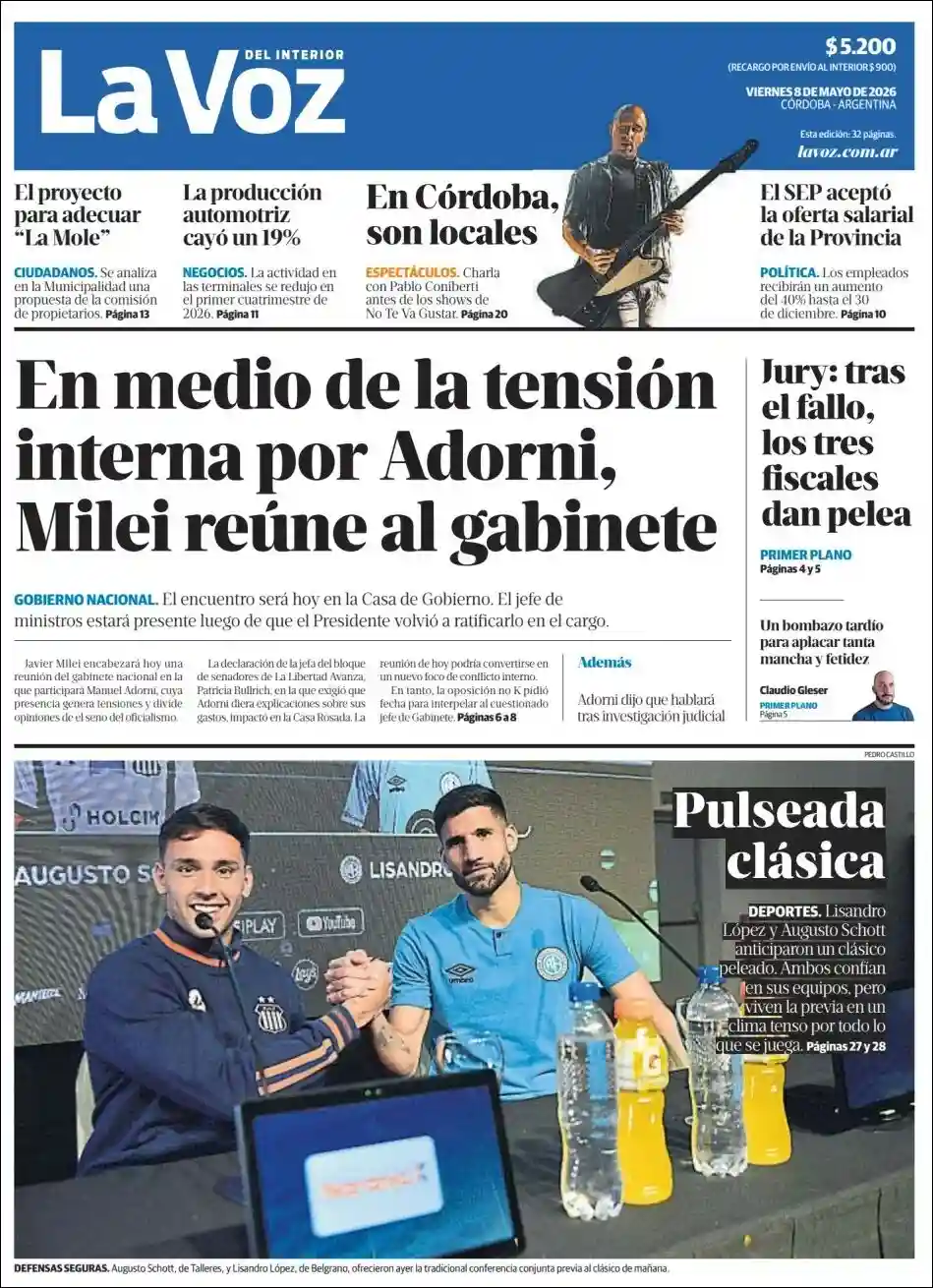 Estudios Max | RADIO GOL FM 106.7 MHZ - Tapa del diario La Voz
