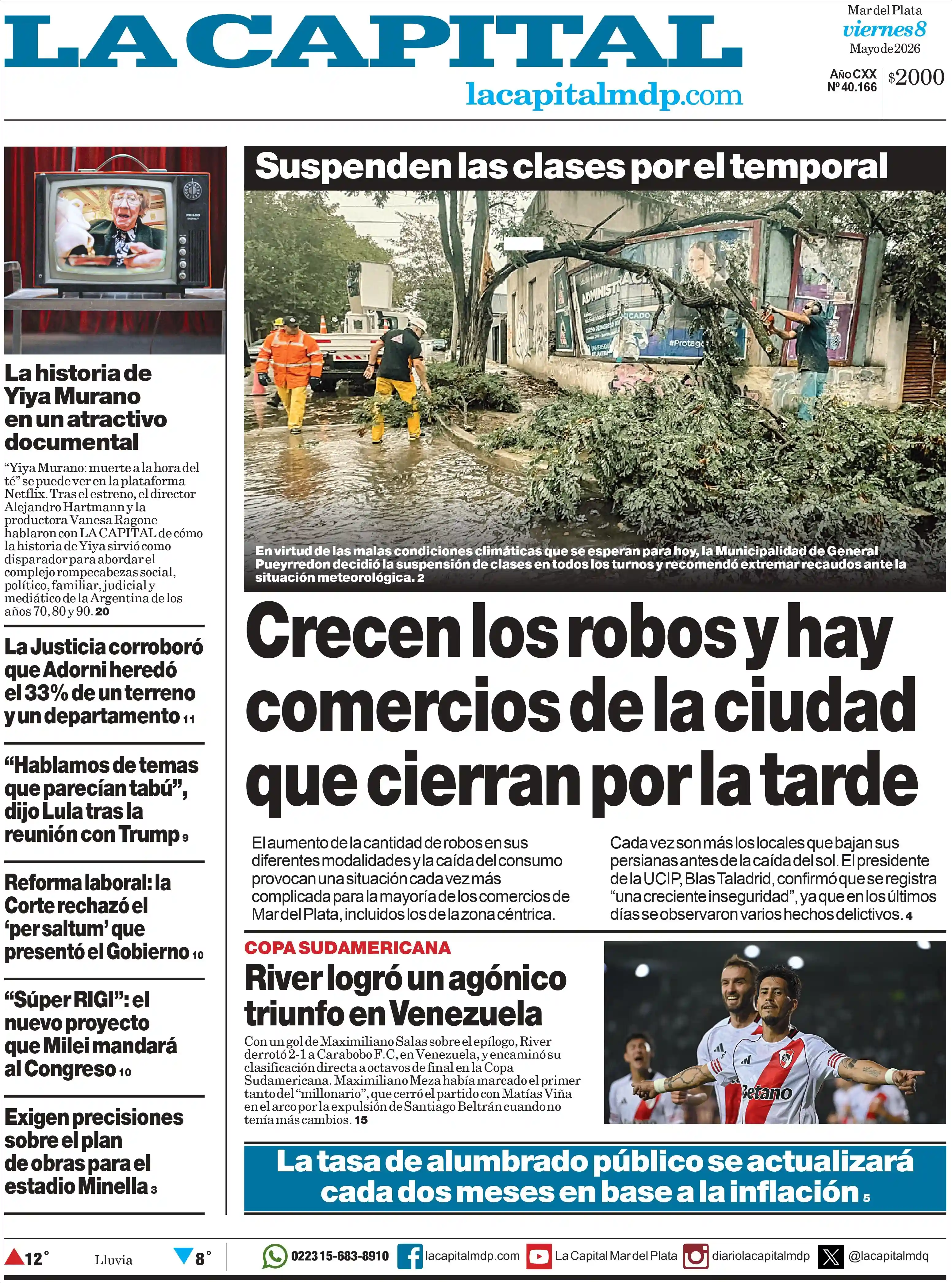 Estudios Max | RADIO GOL FM 106.7 MHZ - Tapa del diario La Capital
