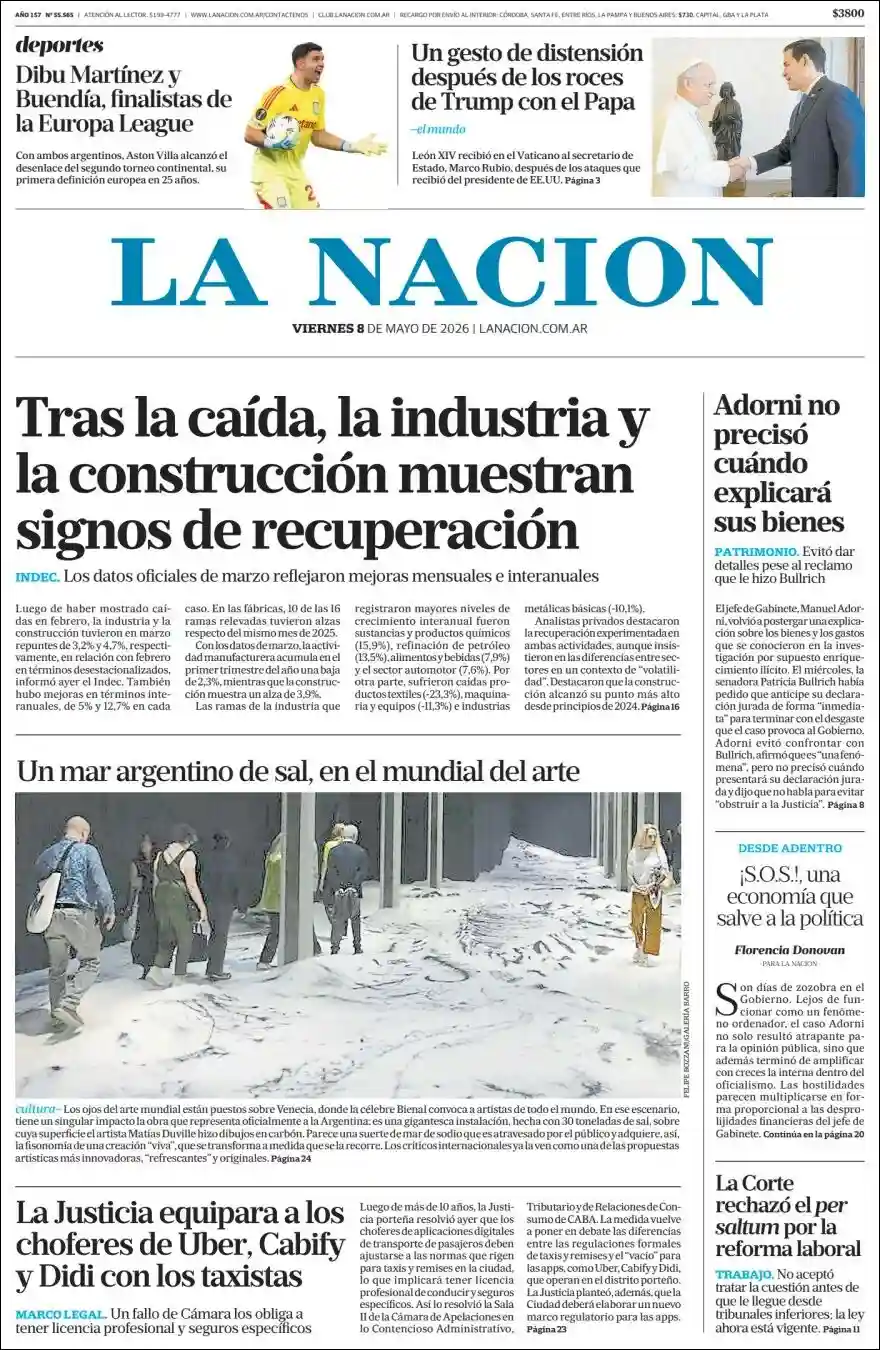 Estudios Max | RADIO GOL FM 106.7 MHZ - Tapa del diario Nacion