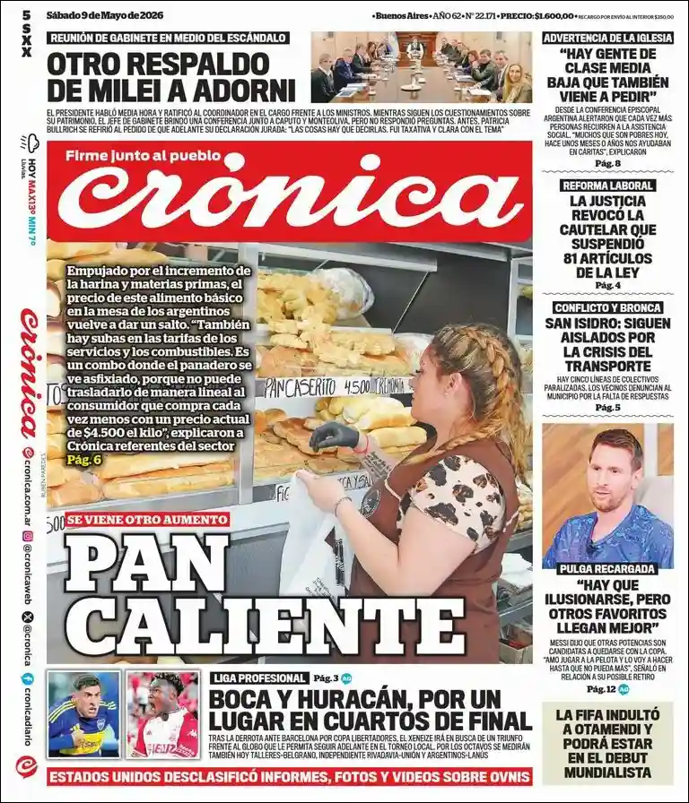 Estudios Max | RADIO GOL FM 106.7 MHZ - Tapa del diario Crónica